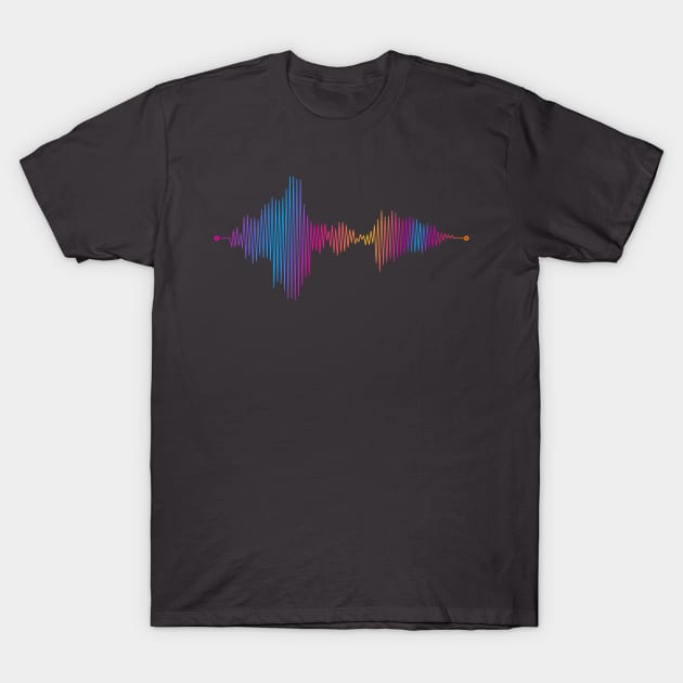 Audio Waveform T-Shirt by immerzion